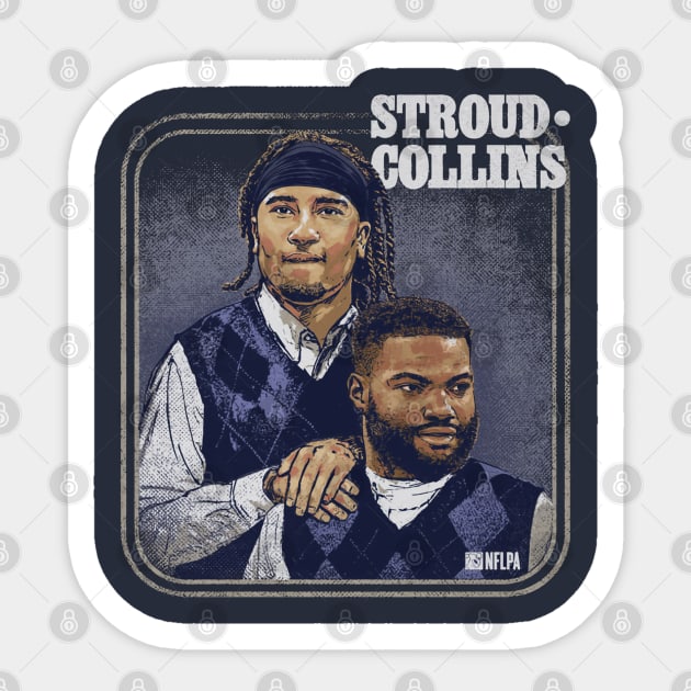 C.J. Stroud & Nico Collins Houston Step Brothers Sticker by ClarityMacaws